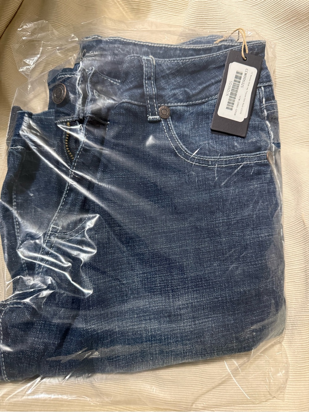 Women's Dark Blue Denim Jeans - Classic Stretch Fit
